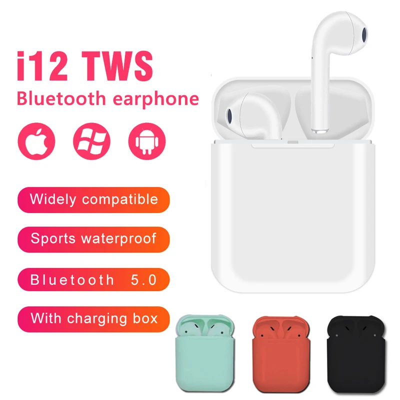 

I12 Tws Bluetooth 5.0 Earphones Mini Sports Earbuds 3d Touch Control Wireless Headset Earpiece Original Inear Earphone For Phone