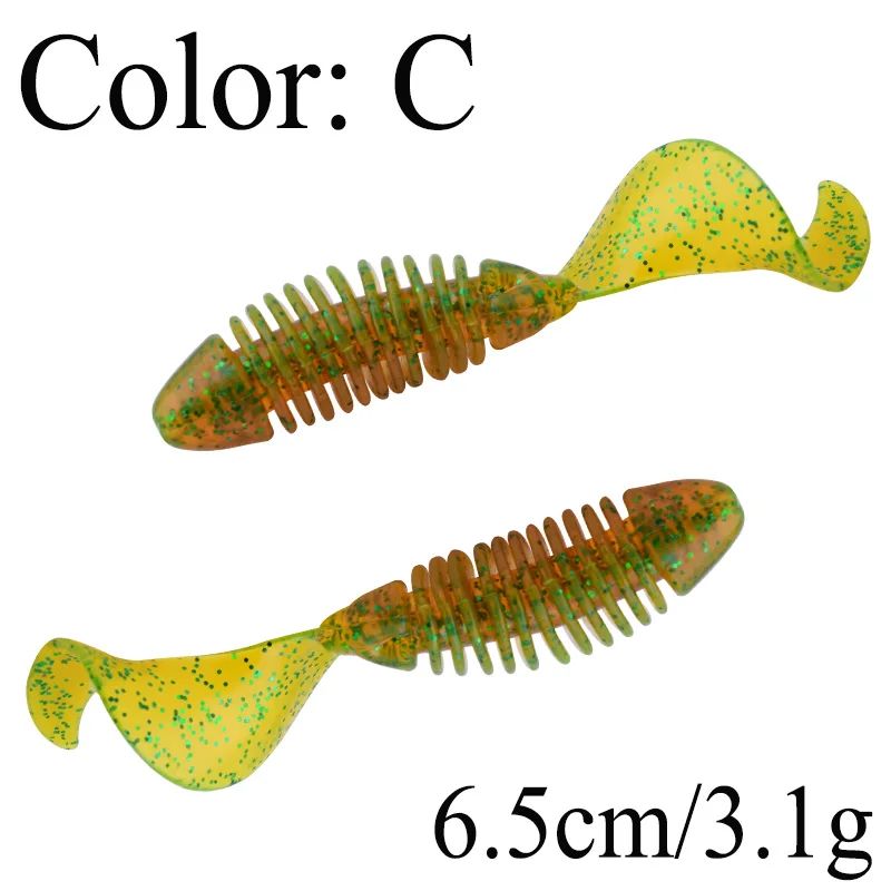 10 шт./лот, Мягкая приманка для рыбалки, 65 мм, 3,1 г, Червячные воблеры, силиконовые приманки, ледяная приманка для ловли карпа, leurre soule shad Pesca Peche, вобберы