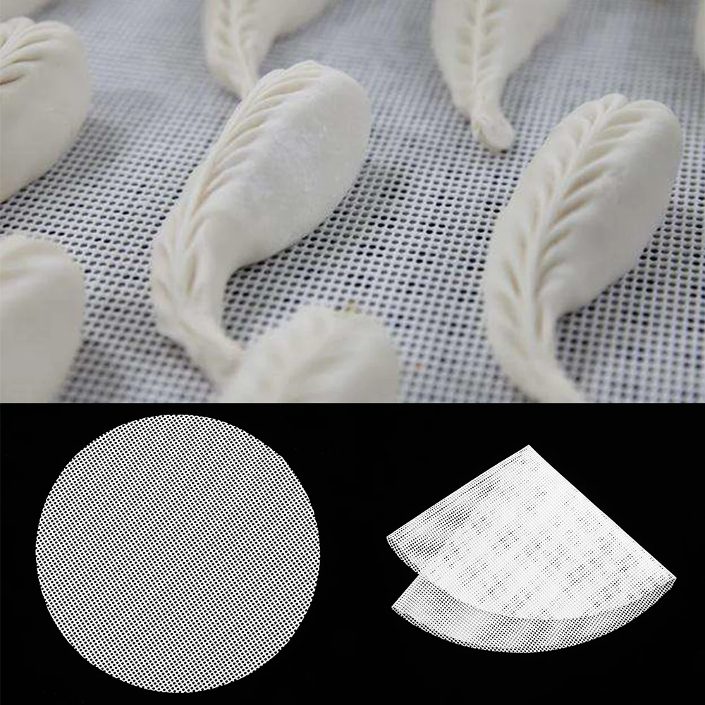 8 размеров круглый антипригарный силиконовый пароварочный коврик белый Dim Sum бумажный домашний ресторанный пароварки коврик кухонные инструменты для приготовления пищи