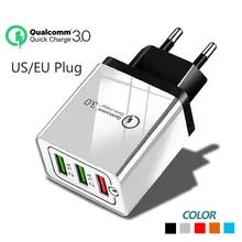 Быстрая зарядка 3,0 Usb зарядное устройство 3 порта USB qc3.0 настенное зарядное устройство us eu зарядное устройство Быстрая зарядка для iphone huawei samsung s9 зарядное устройство