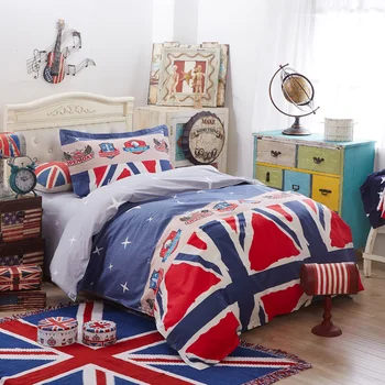 

High quality 100%Cotton Fashion Classics Printed Bedding set Comfortable Duvet Cover set Bed Sheet Pillowcase 3pcs Twin Size