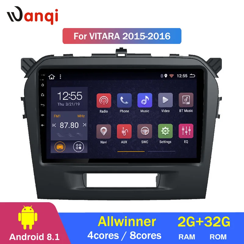 Excellent 2G RAM 32G ROM Android 8.1 9 inch car navigation for Suzuki Vitara 2015-2016 support Wifi SWC OBD rear camera 2