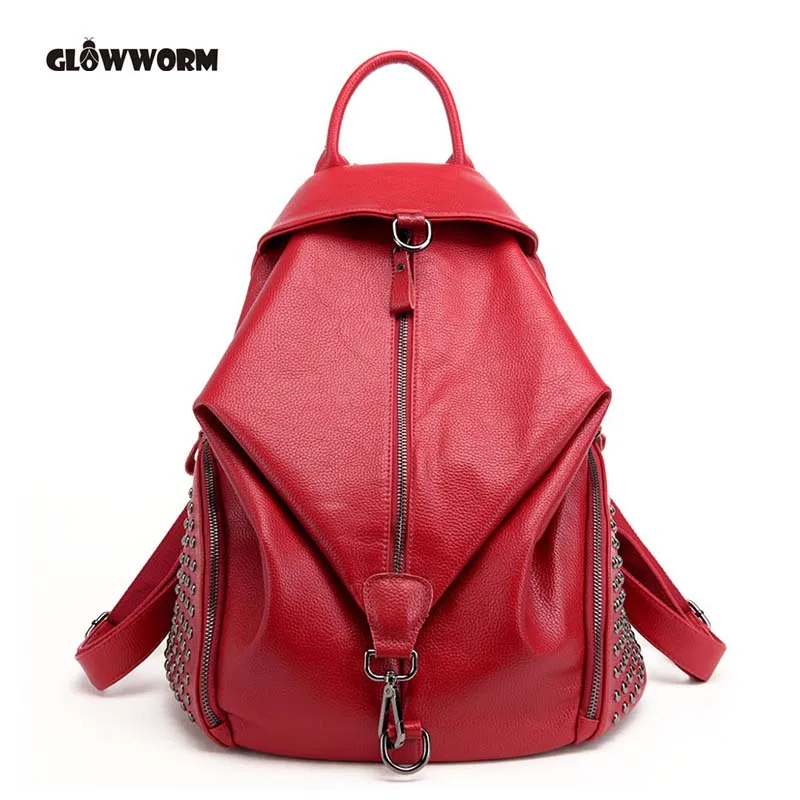 Fashion Designer Leather Women Backpack Drawstring School Bags For Teenagers Girls Female Travel BackPack gw092