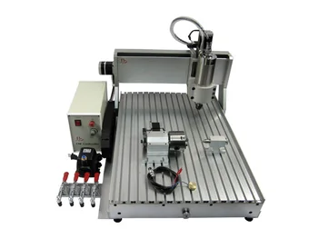 

2200W spindle 3axis metal wood router 6090 4axis yoocnc milling engraving machine with 150MM z axis AND cutter collet clamp vise