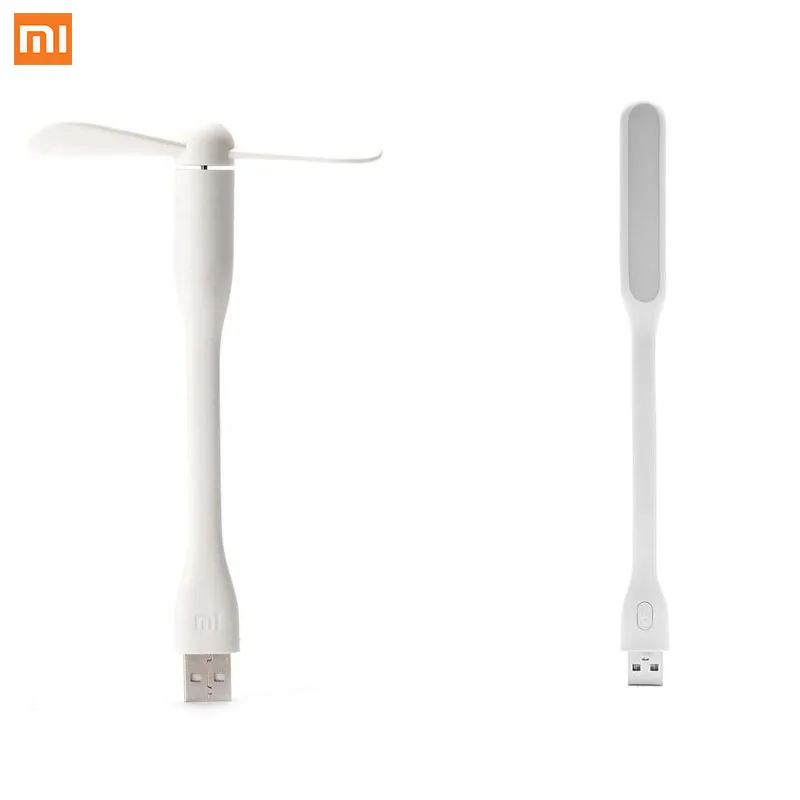 

100% Original Mi Fan Flexible USB Portable Mini Xiomi Xaomi Fan For Pover Bank Laptop Computer XiaoMi LED USB Light with Switch