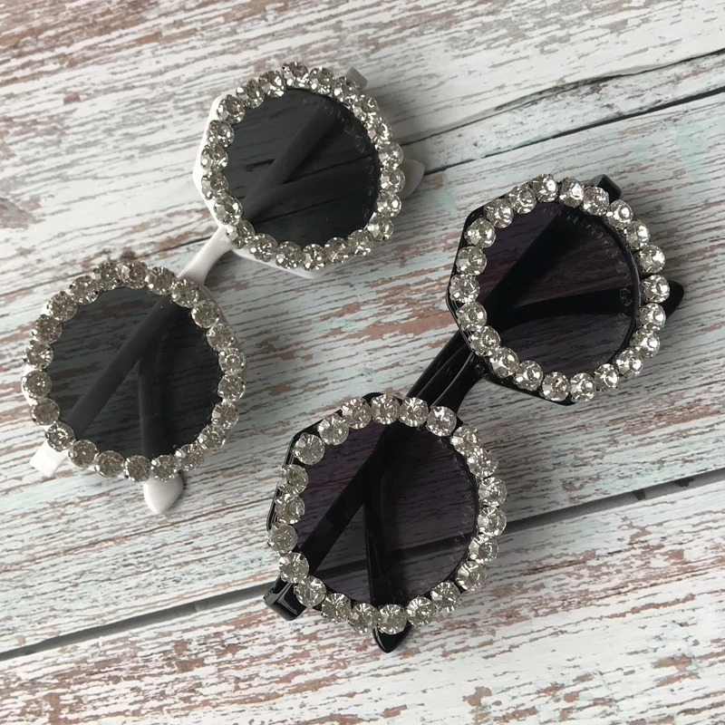 ZAOLIHU Diamond Round Women Sunglasses Bling Bling Crystal Cheap Female