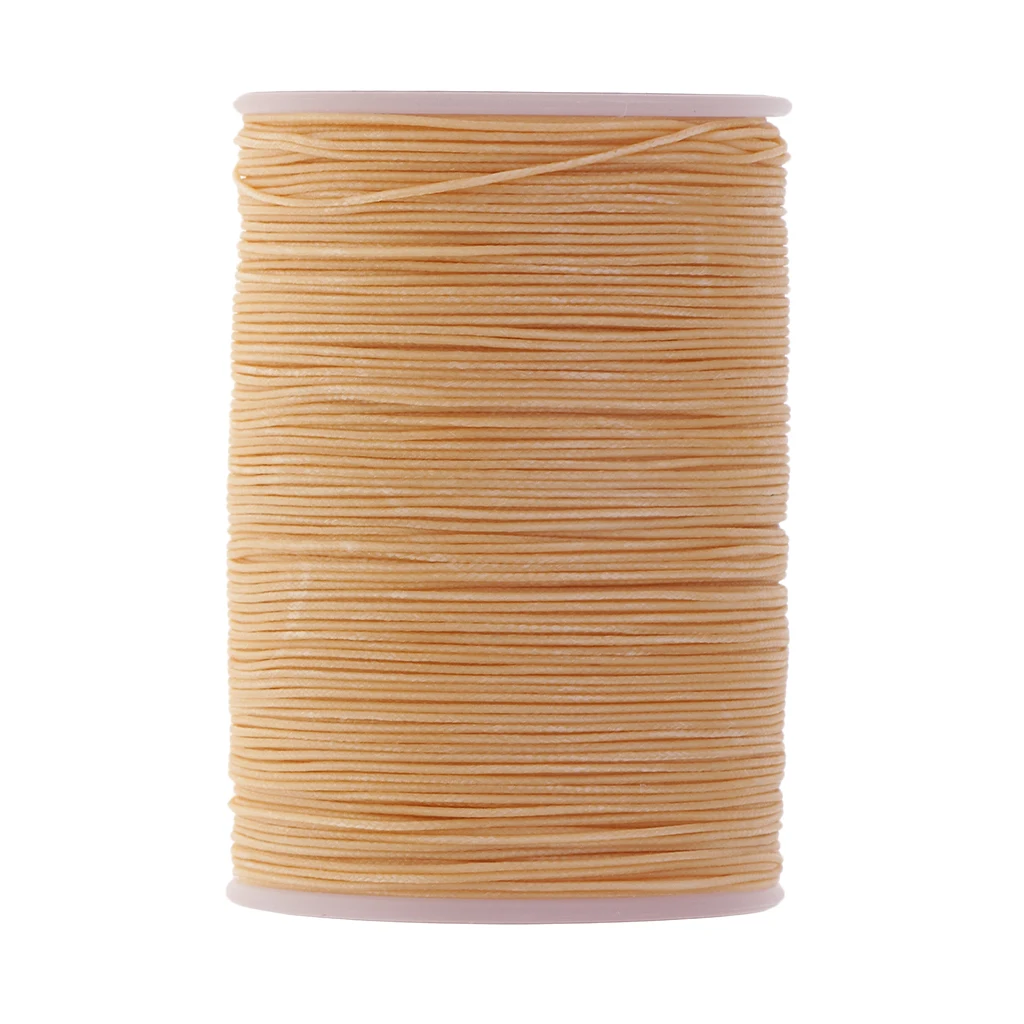 142 Yards 0.5mm Round Polyester Waxed Thread Cord Leather Sewing Hand Stitching Jewelry Craft
