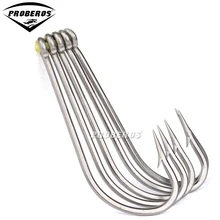 20 P один крючок Нержавеющая сталь рыболовный крючок 7/0#-10/0# джиг крюк ручной шлифовки рыболовный крючок Бас Крючки