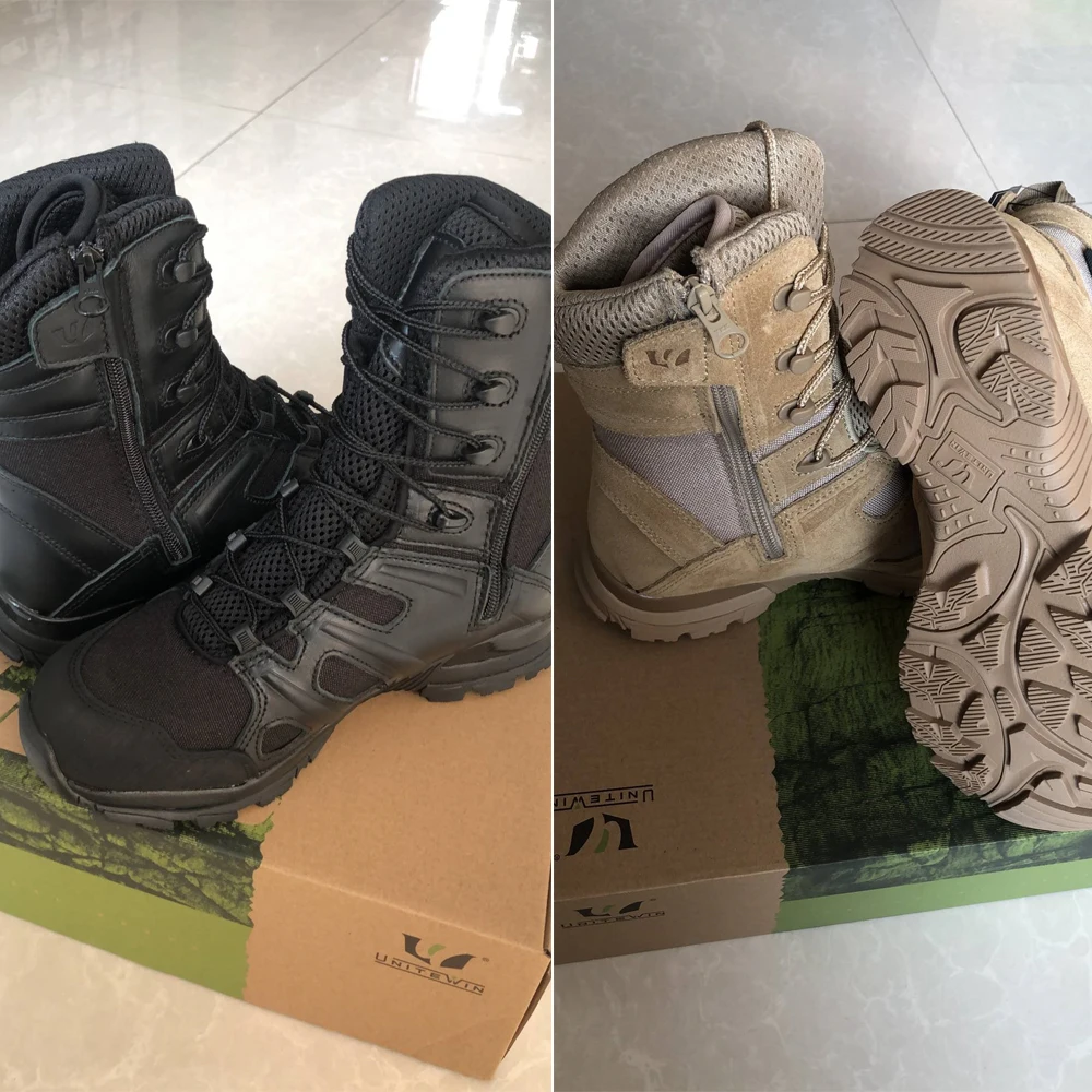 New High Quality Men Military Boots Special Force Tactical Desert Combat Ankle Botas Army Work Safety Shoes Leather Snow Boots