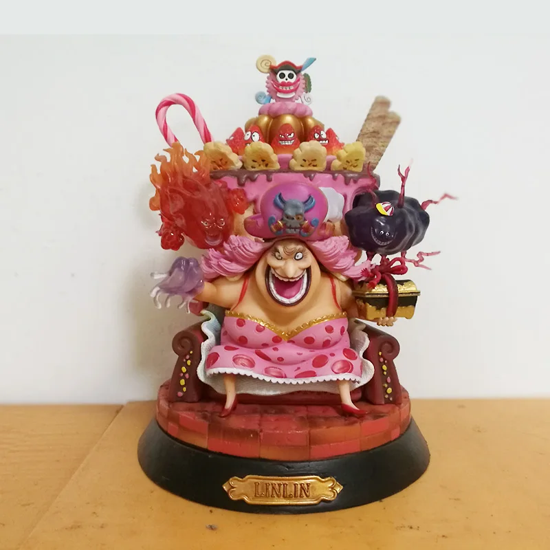 New Arrival 100% Real Pics One Piece GK Big Mom PVC Action figure toy Doll Charlotte Linlin Collection OP Model Gift