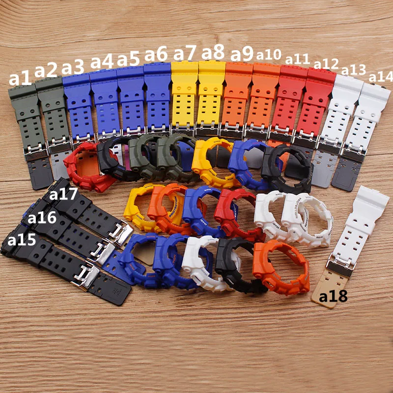 Watch Accessories For Casio GSHOCK GA-110 GA-100 GBA400 700 Two-color Multi-color Mixing Strap Men's Women's Watch Strap Watch Accessories For Casio GSHOCK GA-110 GA-100 GBA400 700 Two-color Multi-color Mixing Strap Men's Women's Watch Strap