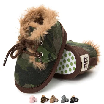 

Infant Baby Boy Girl Shoes Baby Boots Soft Sole Solid Newborn Shoes Prewalker Anti-slip Boots Slippers Winter Warm 0-18M