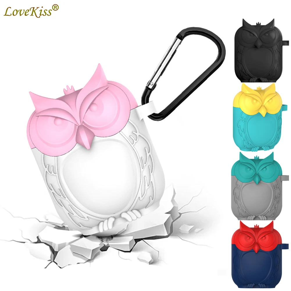 

Stand Owl Soft Silicone Cases For Apple Airpods 1 2 Case Gel Cartoon Protector Sleeve Pouch Air Pods Earphone Shockproof Cover
