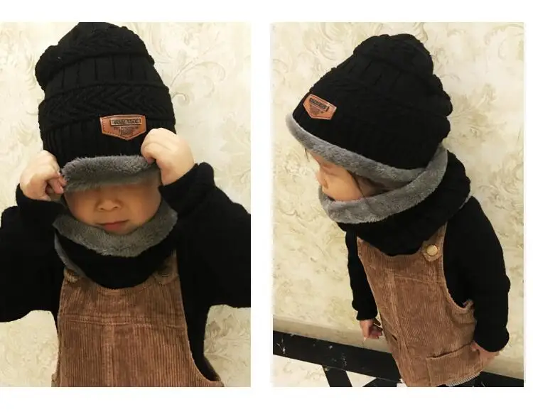 Зимняя шапка для родителей и детей г. Модные вязаные черные шапки плотная и теплая облегающая Шапка-бини мягкие вязаные шапки из хлопка
