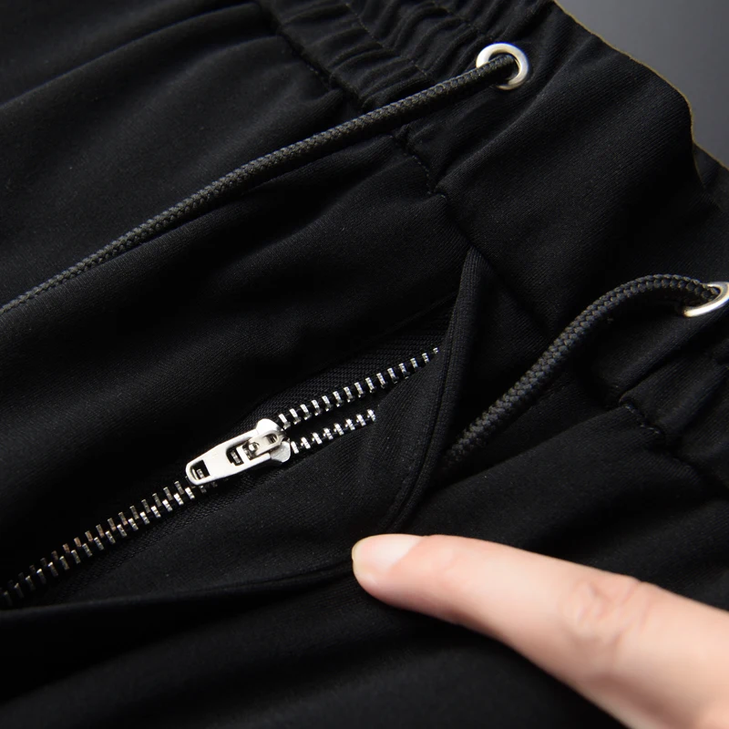 Minglu летние мужские комплекты(футболки+ брюки) высокая плотность вышитые с коротким рукавом мужские комплекты размера плюс 3XL 4XL мужские комплекты с брюками