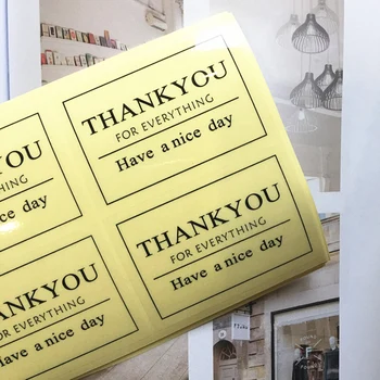 

150pcs Transparent Plastic Sticker Thank You Gift Sticker Clear Seal Sticker Label Have A Nice Day Baking Party Birthday Favors