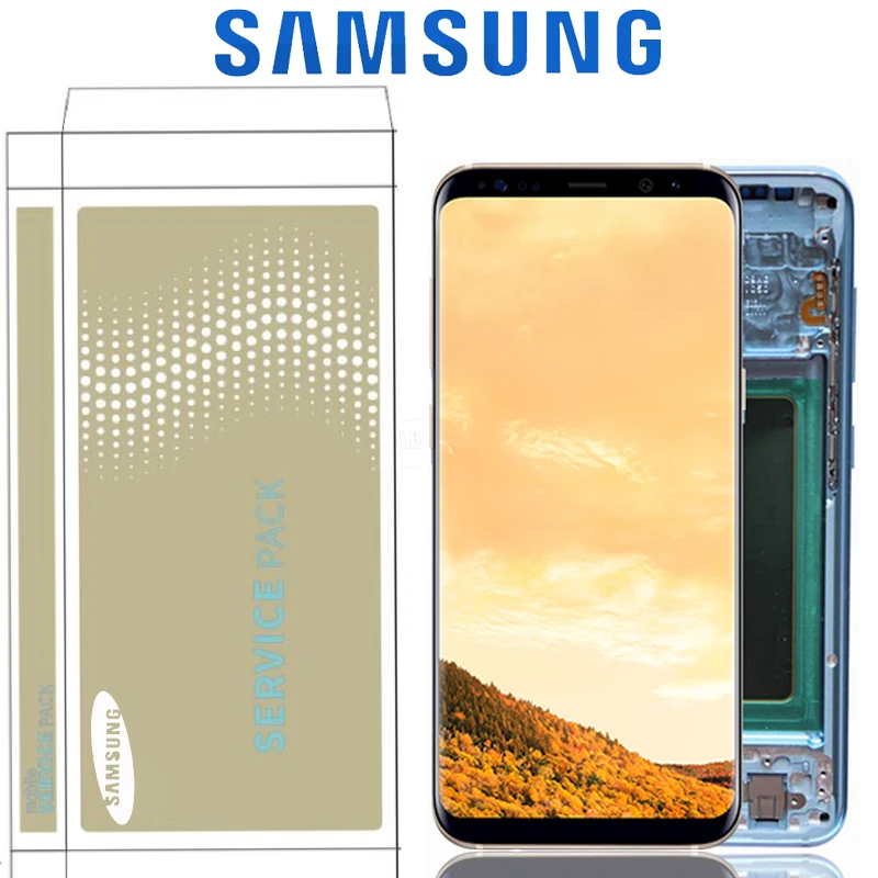 S8 Plus G955F G955 экран дисплея для SAMSUNG Galaxy S8 G950F ЖК сенсорный с дигитайзером сборка Замена с рамкой