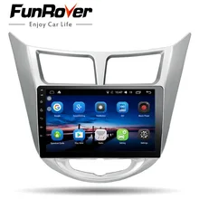 Funrover Android8.0 2 din Car DVD multimedia GPS per Hyundai Solaris Verna Accent 2011-2016 radio registratore video lettore usb