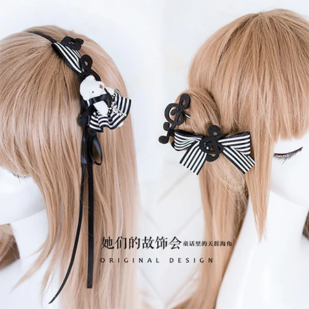 

Princess sweet lolita Hairpin Manual bowknot hairpin DIY note hair accessories The bear of hair band bang clip dish hairGSH065
