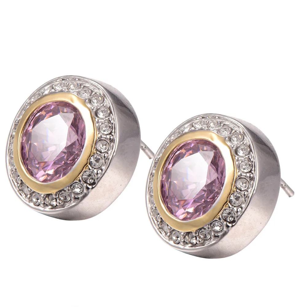 Pink zircon earrings Clearance