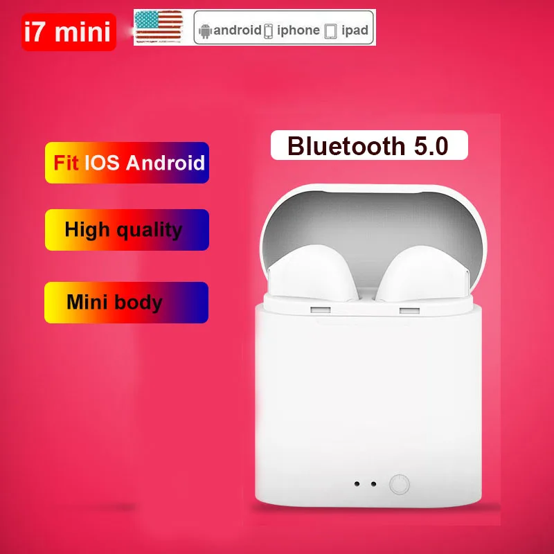 

i7s i7mini TWS Twins Mini Bluetooth 5.0 Earbuds Wireless Earphone pk i10 i11 i12 i14 Stereo Headset For IPhone X 8 8 PLUS 7 plus