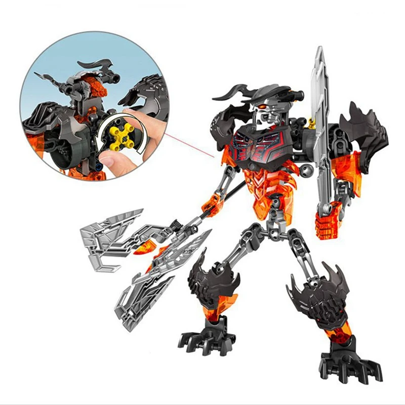 

BIONICLE Mask Maker vs Skull Grinder Biochemical Warrior Building Block set Action Figures Robot Model Bricks Toys For Children