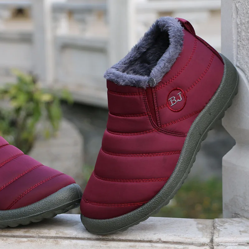 

New Waterproof Women Boots Women Ankle Boots Female Winter Boots Warm Fur Platform Boots Bota Women Shoes Winter Shoes Plus Size