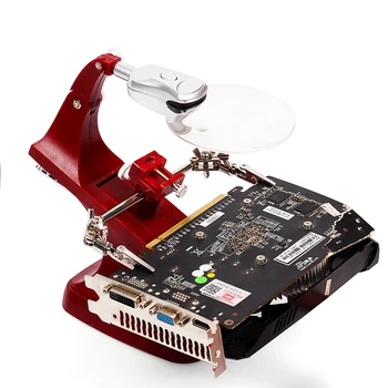 

LED Stand Magnifying Glass Multi-functional USB 3X/4.5X 360 Rotating Service Lamp Industrial Metal Magnifier Repair Tools