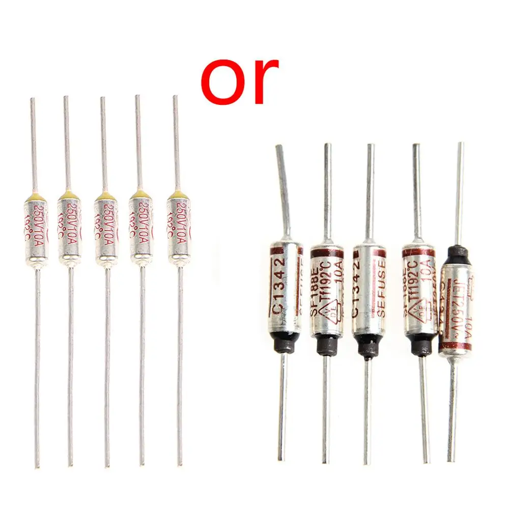 

For Temperature Mini Fuse 250 V 10A Thermal Metal Shell 192 Degree Temp Micro Cut Promotion