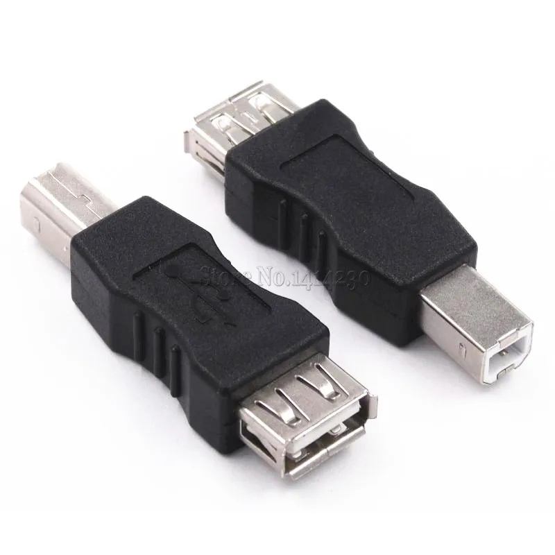 USB 2,0 type A женский в B Мужской адаптер для USB принтера квадратный общий трансферный соединитель