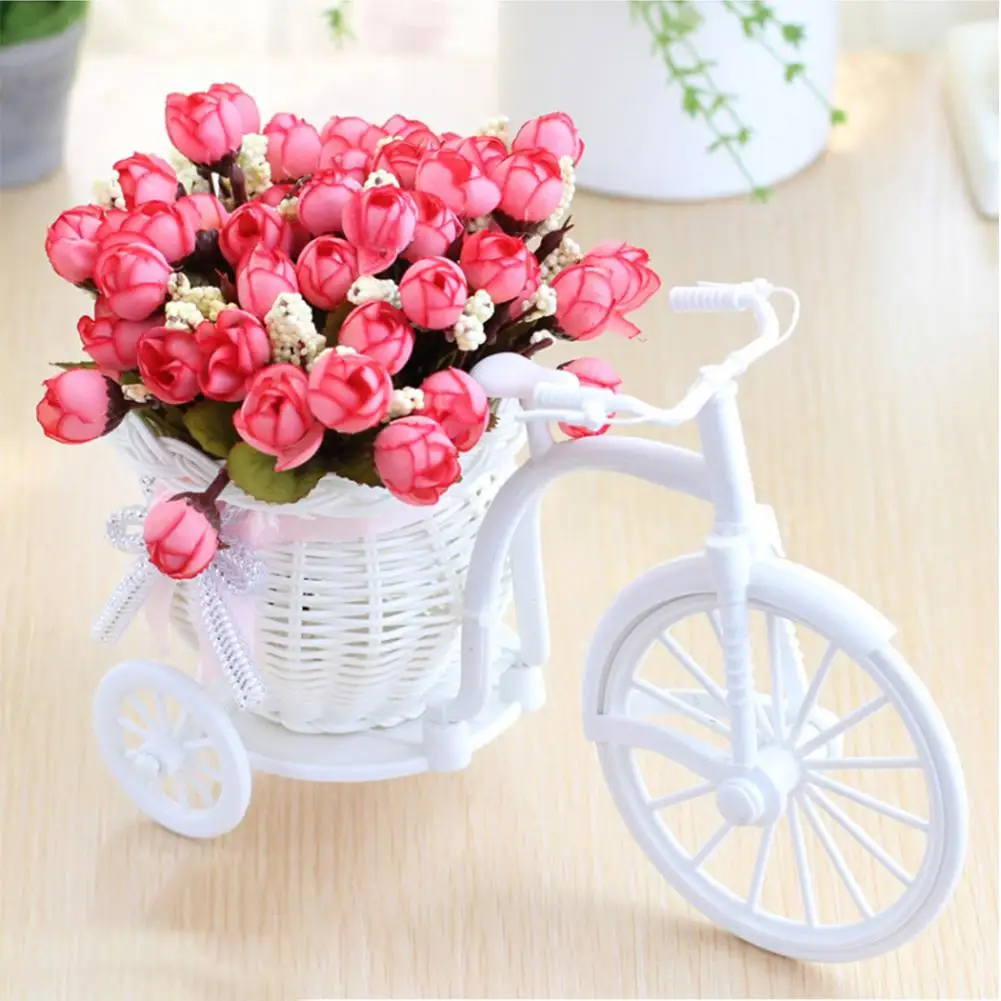 

TPFOCUS Simulate Cycle Shape Vase with Artificial Bunches for Living Room Decor