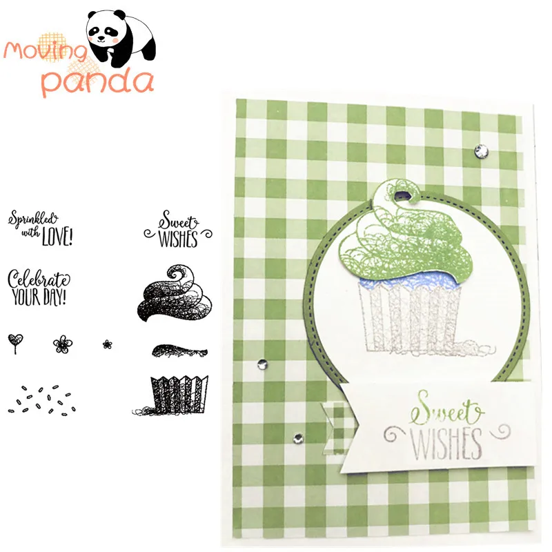 

2019 23PCS Hello Cupcake Metal Cutting Dies Stamp Stencil for DIY Scrapbooking Photo Album Embossing Decorative Craft Die
