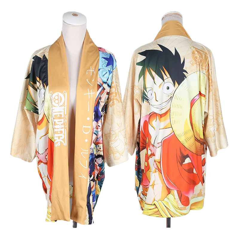 アニメone Pieceモンキー D ルフィコスプレ着物浴衣上着毎日羽織服カジュアルマントチアリーディング制服 Anime Costumes Aliexpress