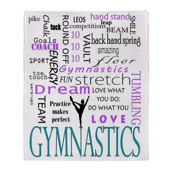 

Gymnastics Love Soft Fleece Throw Blanket Air/Sofa/Bedding Soft Winter Bedsheet