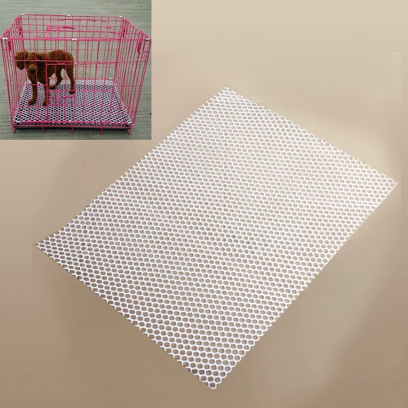Pet Cage Plastic Mat Holes Hollow Dog Cat Rabbit Paw Protective Pad
