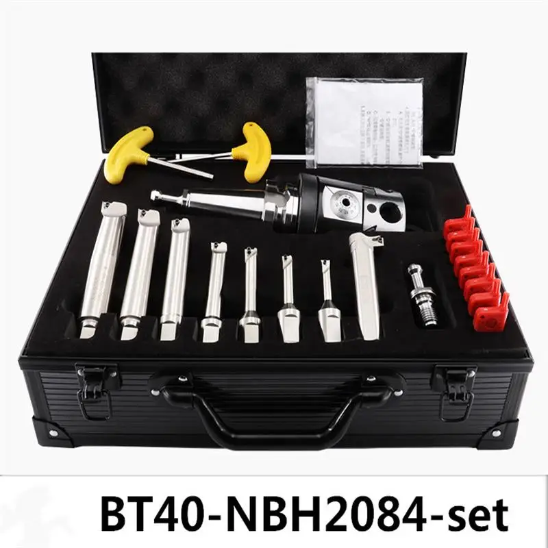 

NBH2084 8-280mm Boring Head System+BT40 NT40 SK40 R8 MT5 MT4 MT3Holder +8pcs 20mm Boring Bar Boring rang 8-280mm Boring Tool Set