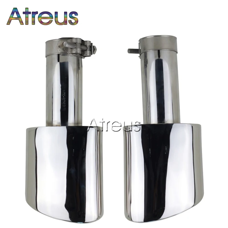 

1set 304 Stainless Steel Car Exhaust Pipe Muffler Tip For Mercedes W204 BENZ C-Class Accessories