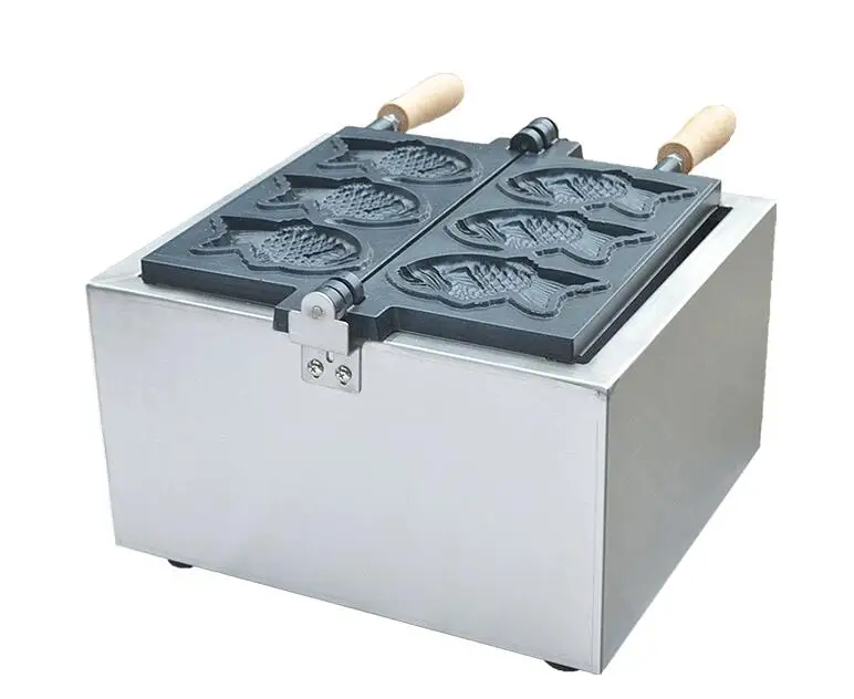 110V 220V электрический 3 шт вафельница для рыбы Taiyaki машина