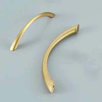 

10pcs/lot Brass Cabinet Handle and Knobs Drawer Round Pulls Brass Handles Cupboard Furniture Accessory Hardware