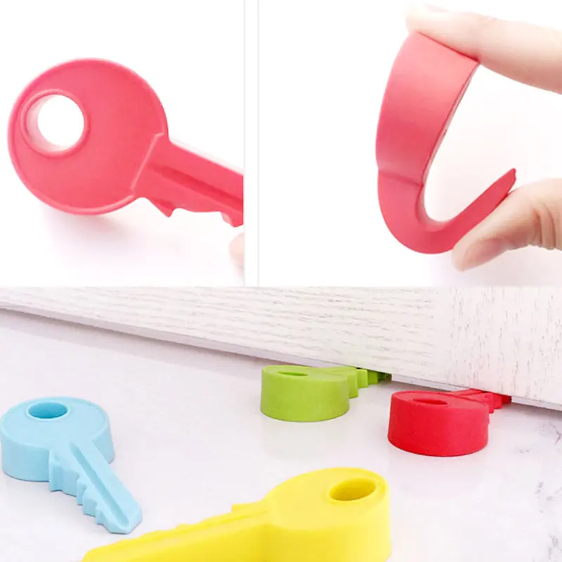 1Pcs Child Protection Key Shape Door Stop Children Safety Cartoon Door Security Stopper Cute Baby Safety Door Stopper Door Lock
