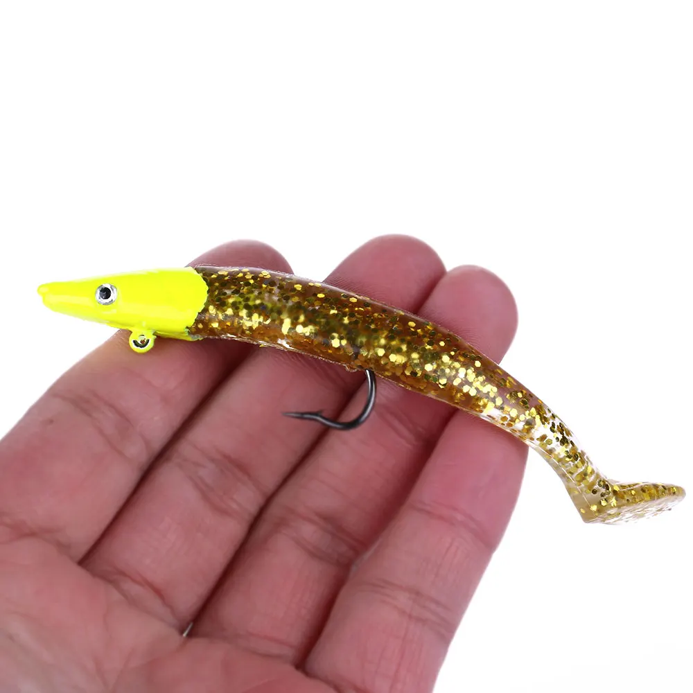 

1PCS 11cm 19g lead jig Head Single Hook Soft Fishing Lure Wobbler Bait Sinking Jigging Sea Fishing Pesca Fishing Tackle