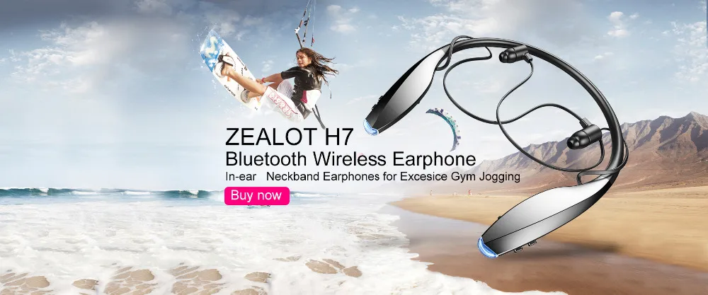 ZEALOT H7 Bluetooth наушники с магнитом водонепроницаемые беспроводные наушники Беспроводные спортивные наушники с микрофоном для iPhone Android