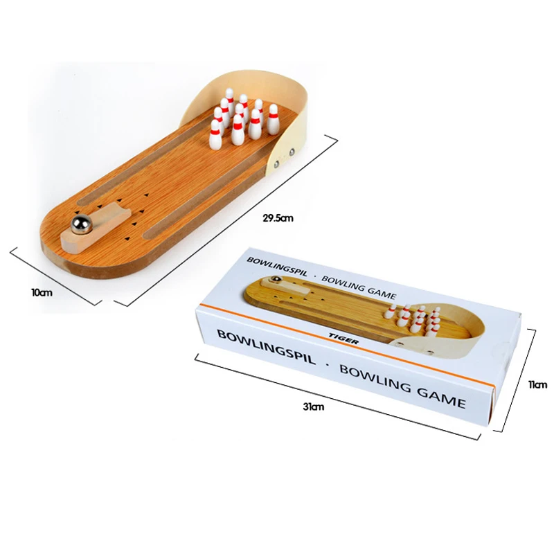 1 набор деревянная мини-игрушка Настольный боулинг игра дети развитие детей игрушка подарок детские развлекательные игрушки новогодний