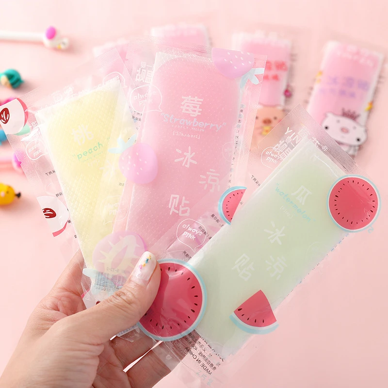 

Summer cartoon ice stickers summer girls summer heat antiperspirant cool stickers antipyretic ice stickers cooling stickers agai