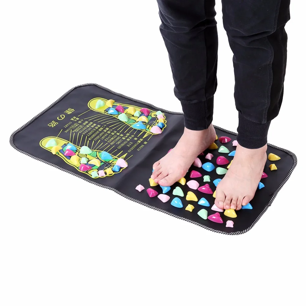Reflexology Stone Foot Acupressure Massage Mat Pain Relief Feet Walk