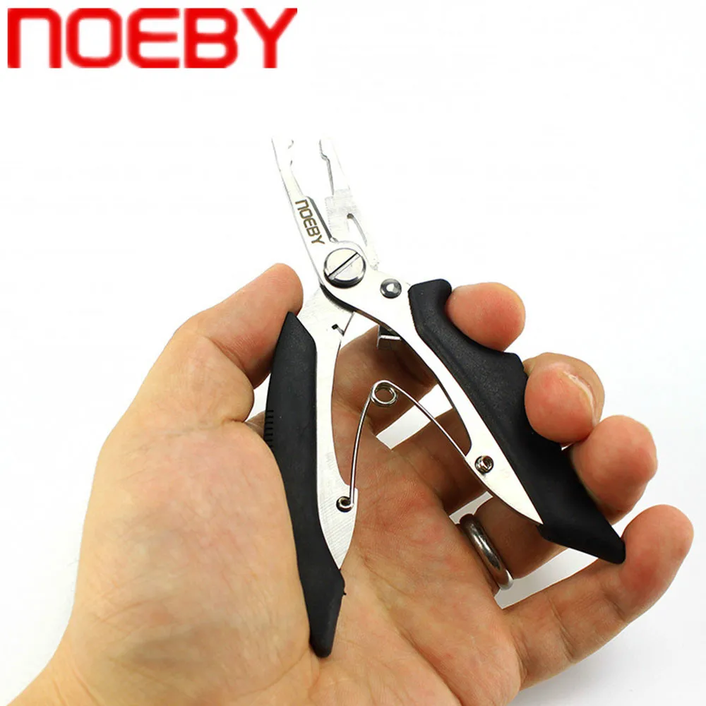 NOEBY Stainless Steel Multifunction Mini Black Fishing Pliers Sea