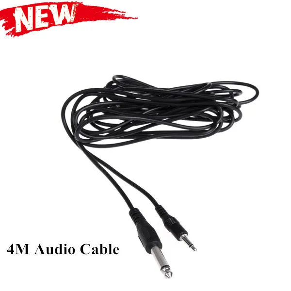 Cable de Audio blindado negro de alta calidad 4M para iPod MP3 Pickup 3