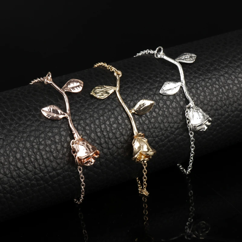 dongsheng Rose Flower Bracelet for Women Beauty and Beast