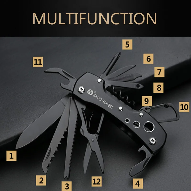

Multi-functional knives Multi Knife 12 in 1 Multifunction Tools Sets Outdoor Hunting Survival Camping Pocket Military