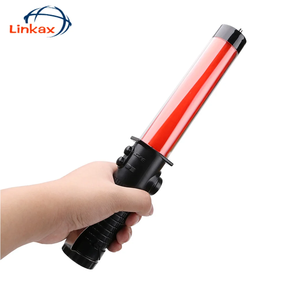 

Adjustable Traffic Safety Light 3-Mode Baton 10 LED bulbs Road Safety Control Warning Flashlight With Strong Magnet Warning
